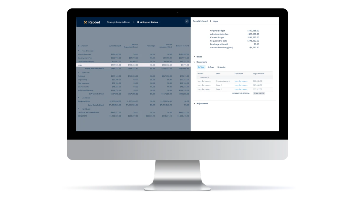 screenshot of Rabbet for Real Estate Developers